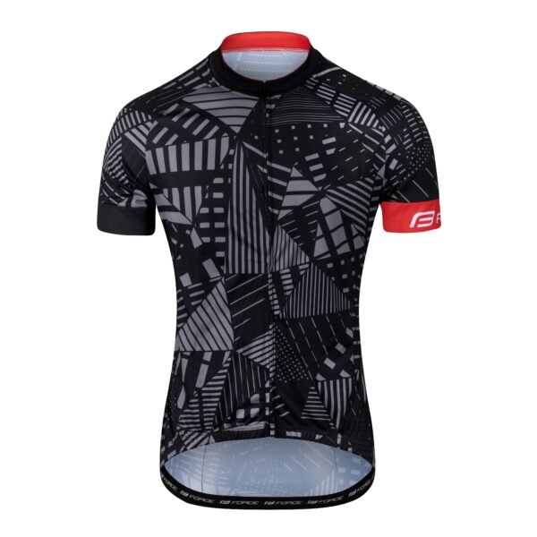 Force μπλούζα ποδηλασίας Shard Jersey Μαύρο/Κόκκινο