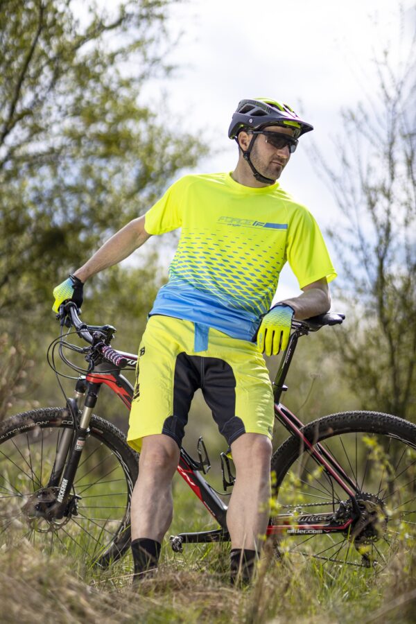 Force μπλούζα ποδηλασίας MTB Angle Jersey Κίτρινο