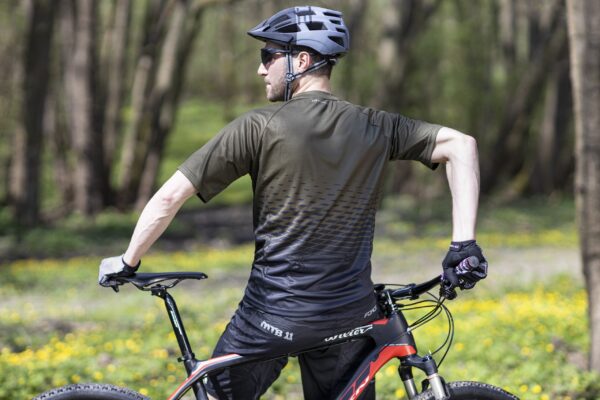Force μπλούζα ποδηλασίας MTB Angle Jersey Χακί
