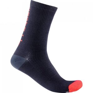 Castelli Bandito Wool 18 Socks Savile Blue/Red