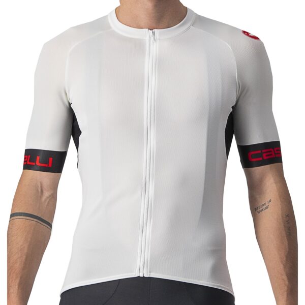 Castelli Entrata VI Jersey - ivory/light black-red