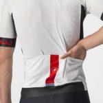 Castelli Entrata VI Jersey - ivory/light black-red