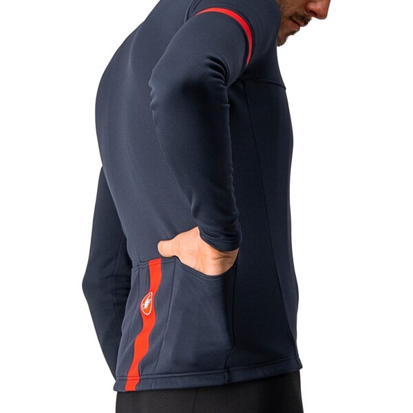 Castelli Fondo 2 Jersey FZ savile blue /red reflex
