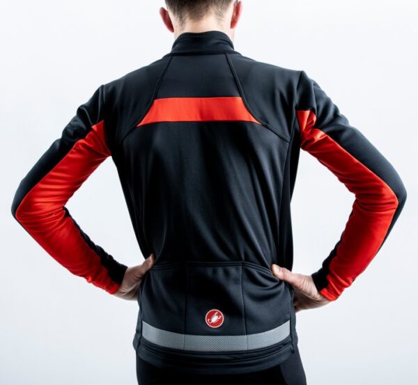 Castelli Mortimolo VI Jacket Light Black/Fiery Red