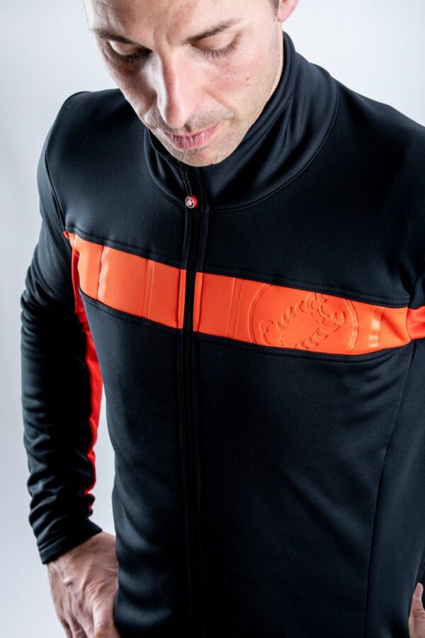 Castelli Mortimolo VI Jacket Light Black/Fiery Red