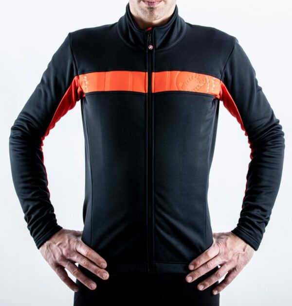Castelli Mortimolo VI Jacket Light Black/Fiery Red