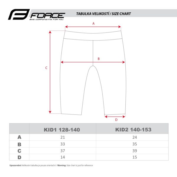 Force παιδικό κολάν ποδηλασίας Shorts F kid